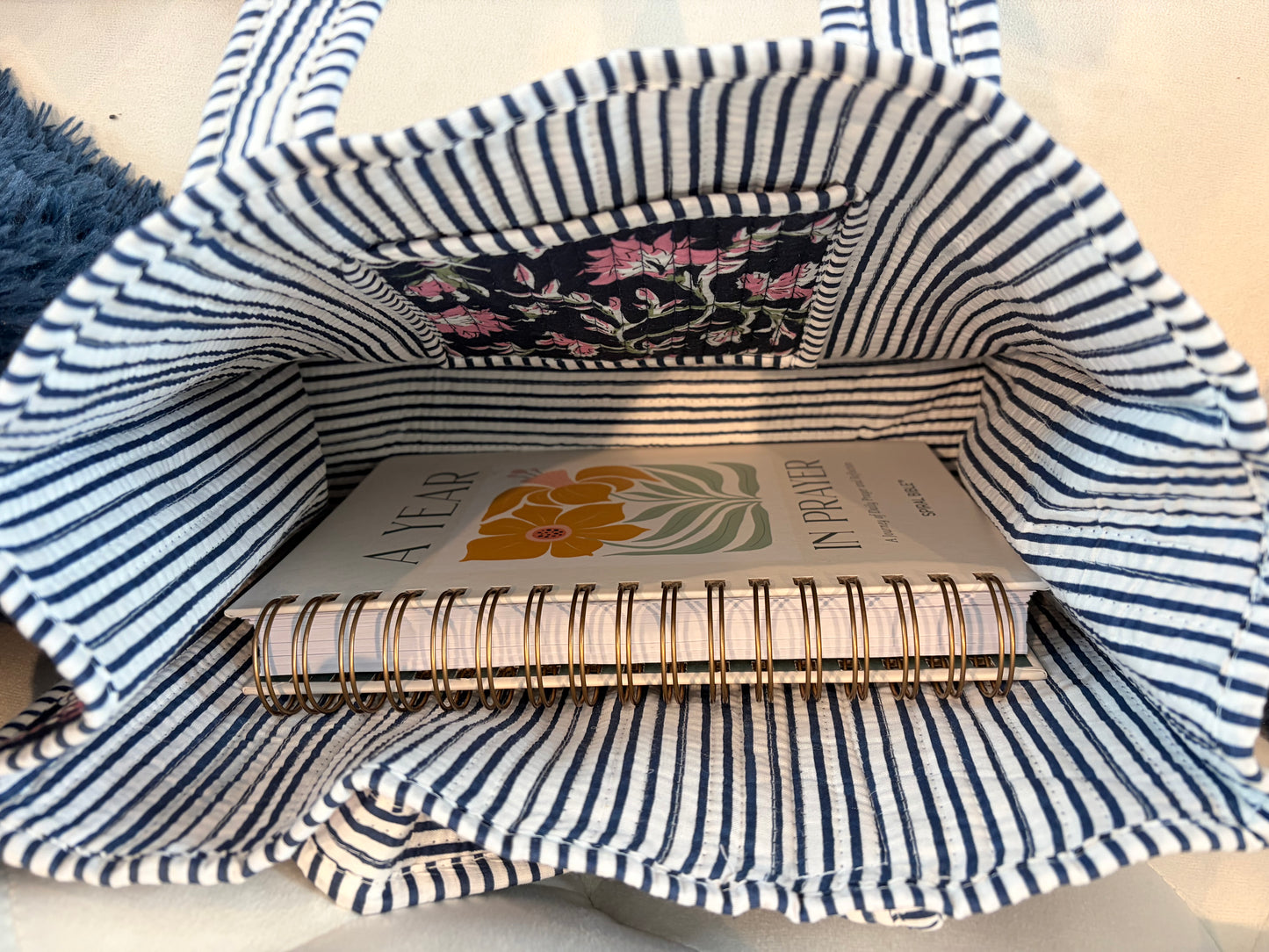 The Navy Garden Bible Bag