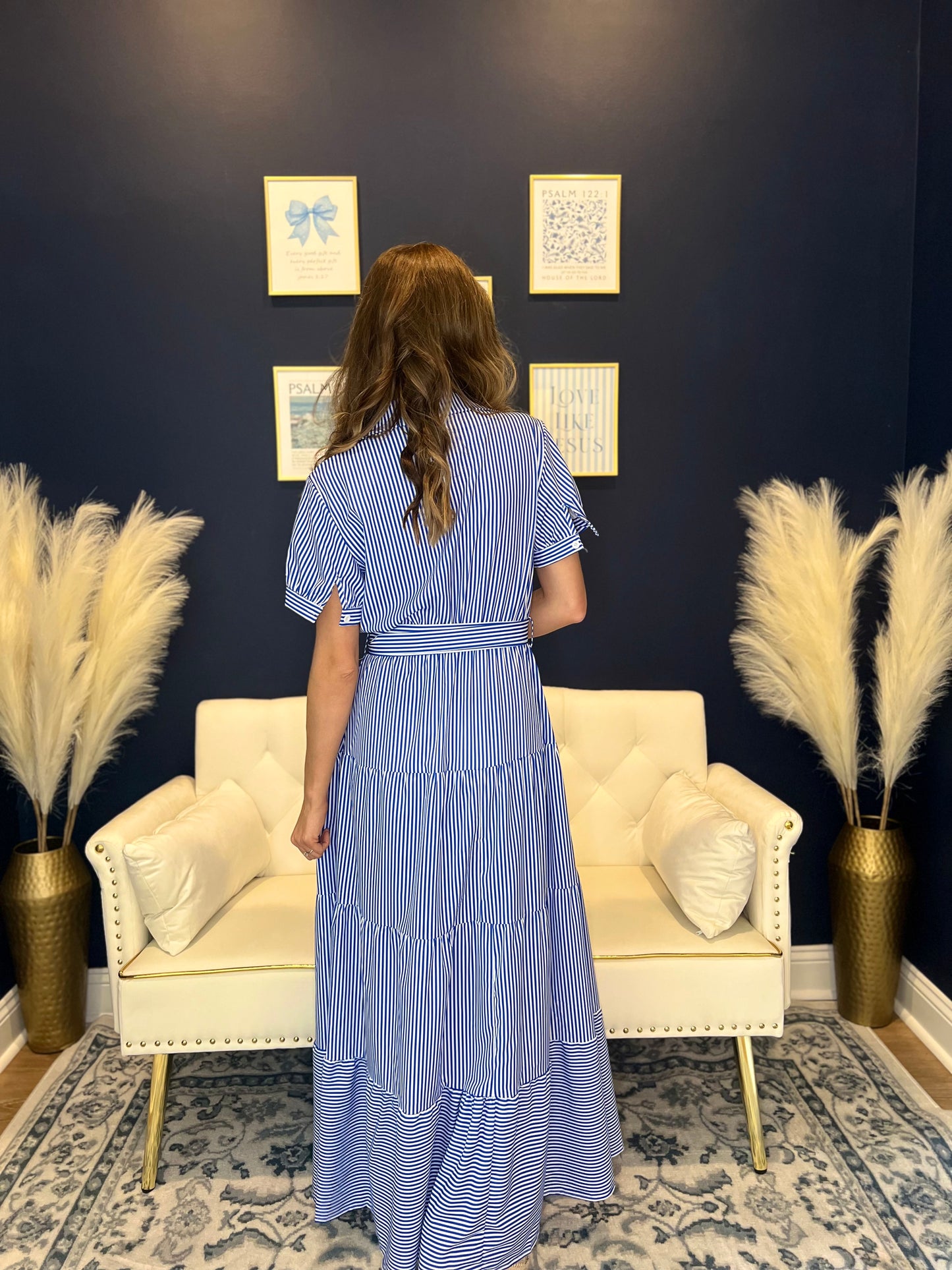 The Seaside Stroll Belted Dress