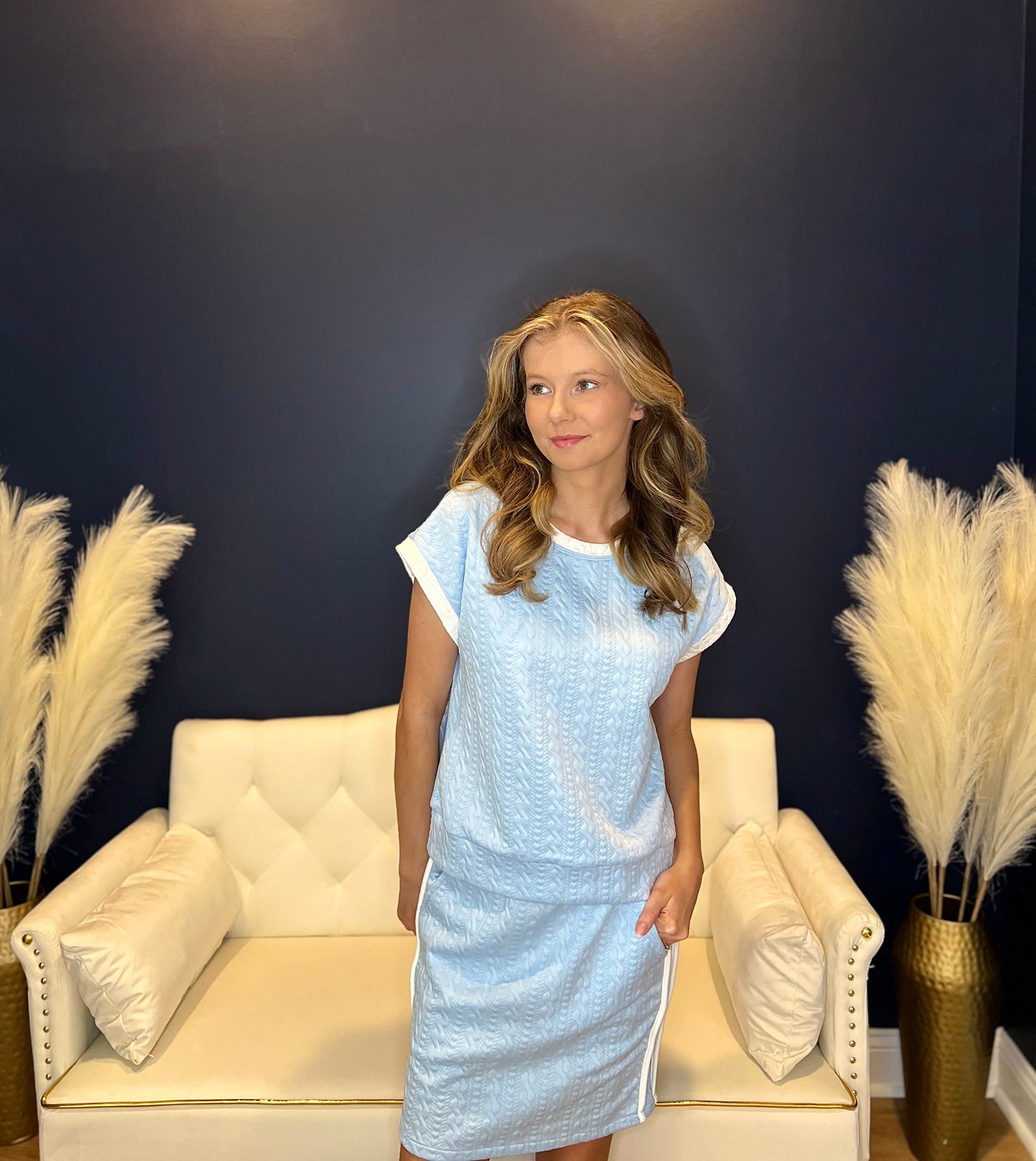 The Textured Skirt Set