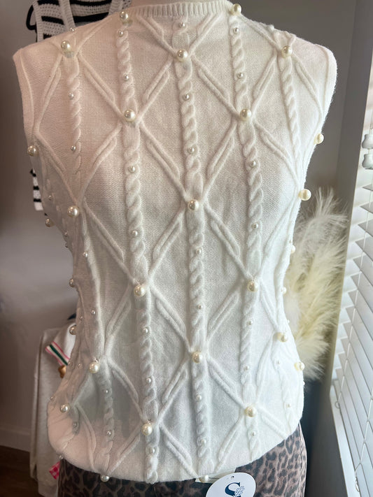 Mother of Pearl Knit Tank