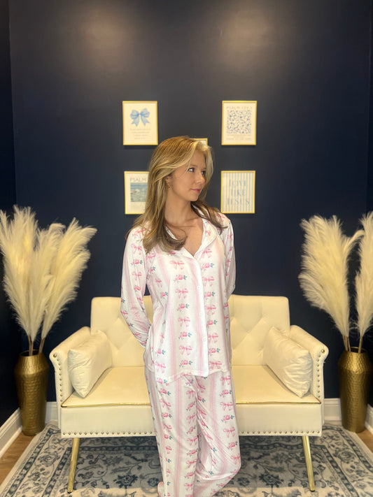 The Pink Bow PJ Set