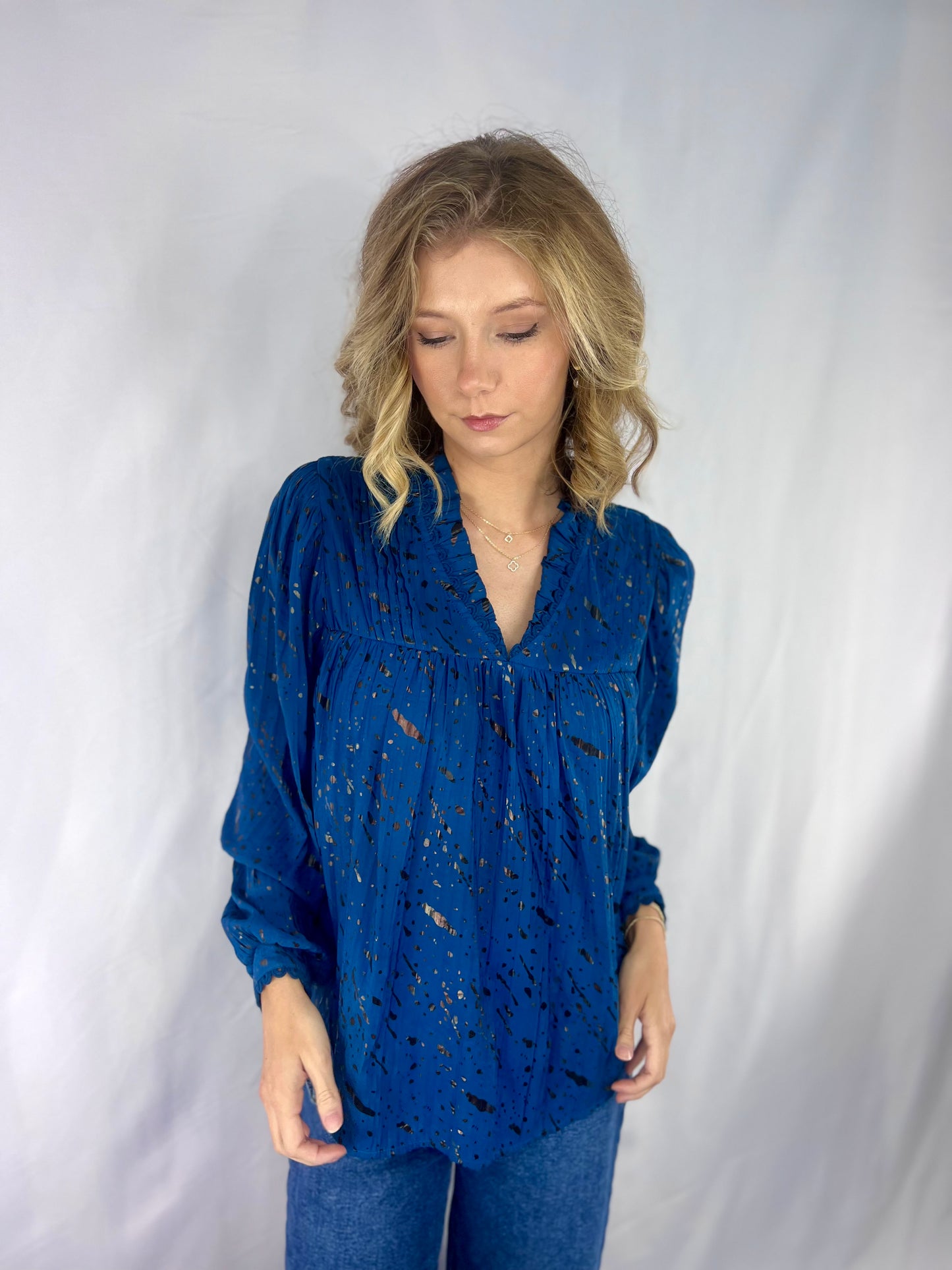 The Midnight Meadow Blouse