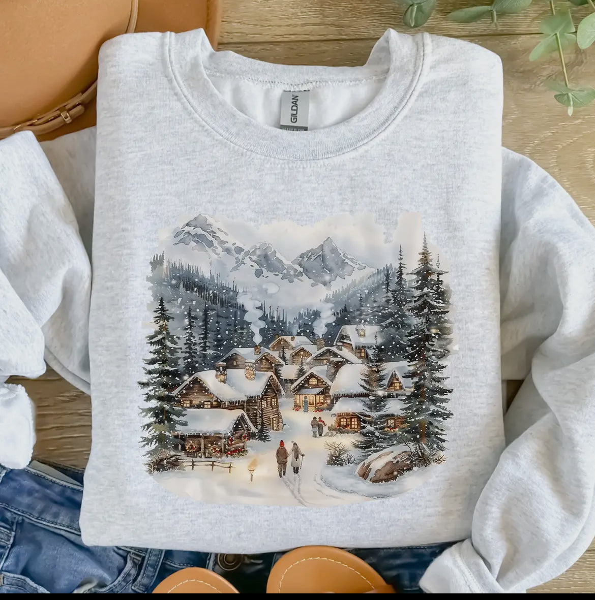 The Snow Village Crewneck