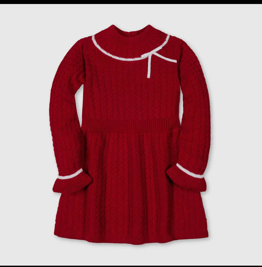 The Sugar Plum Cable Knit Sweater Dress