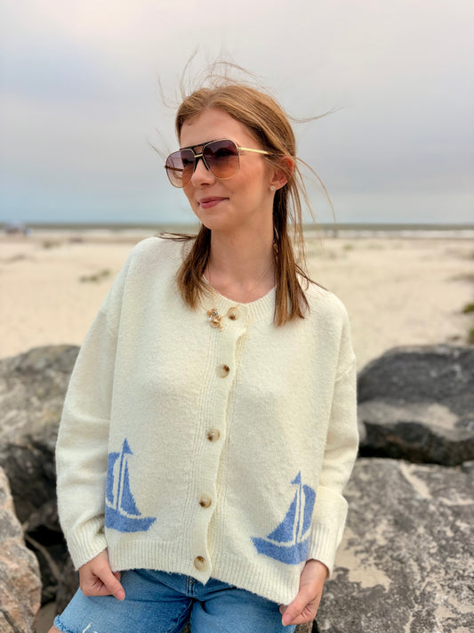 The Jekyll Sailboat Cardigan