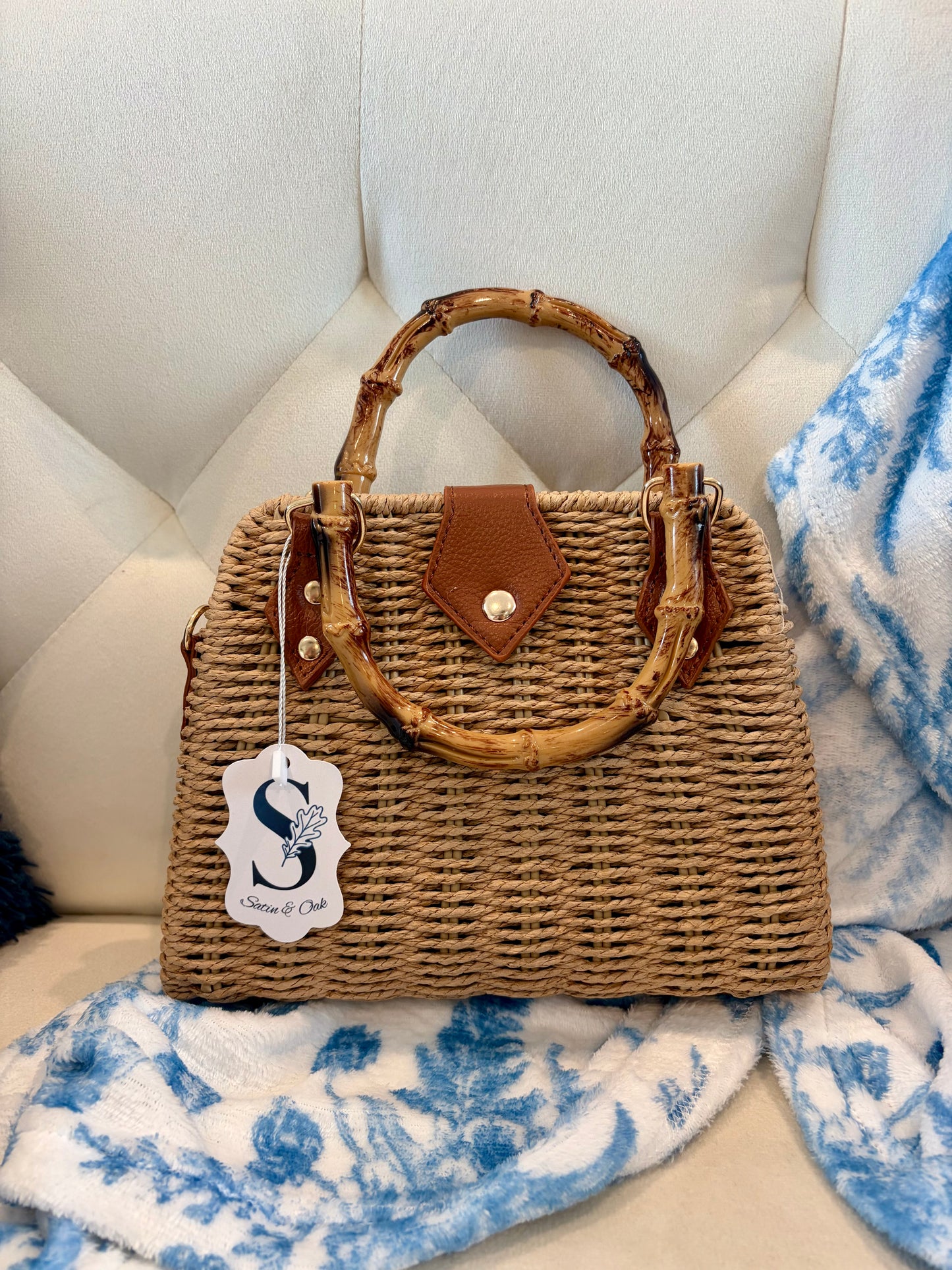 The Savannah Woven Satchel