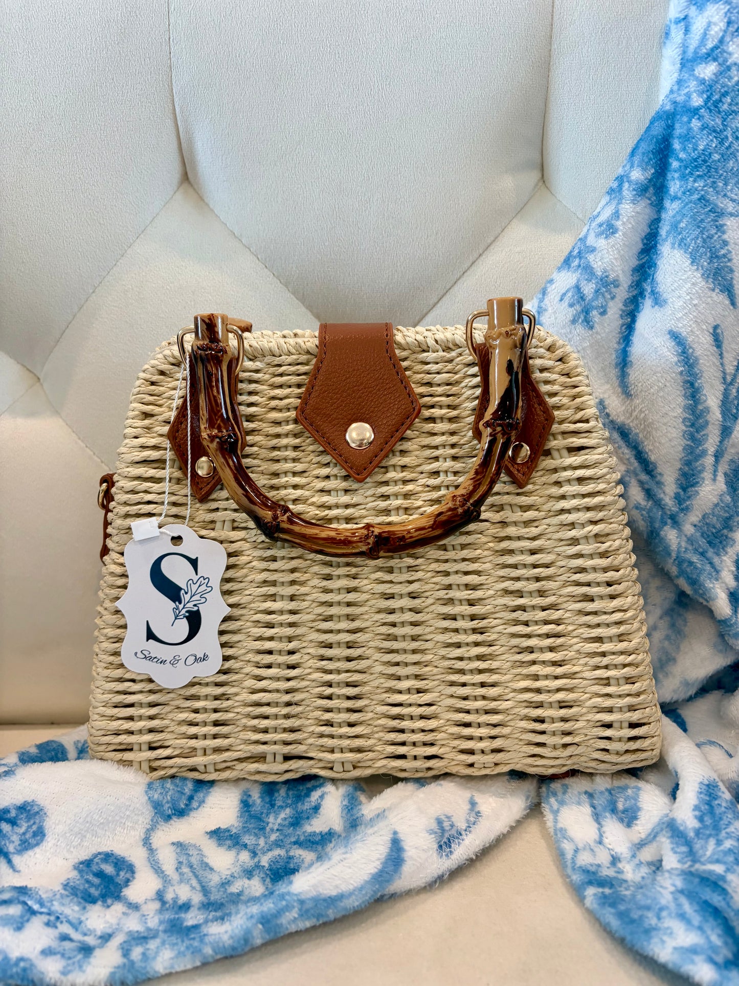 The Savannah Woven Satchel
