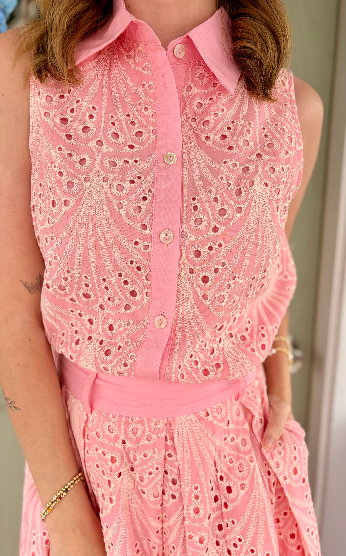 The Blush Eyelet Set