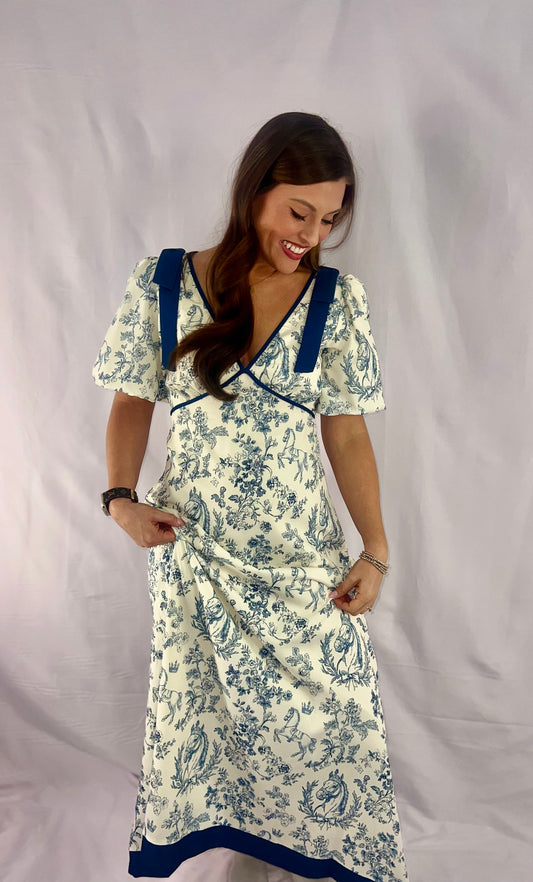 The Penelope Toile Maxi Dress