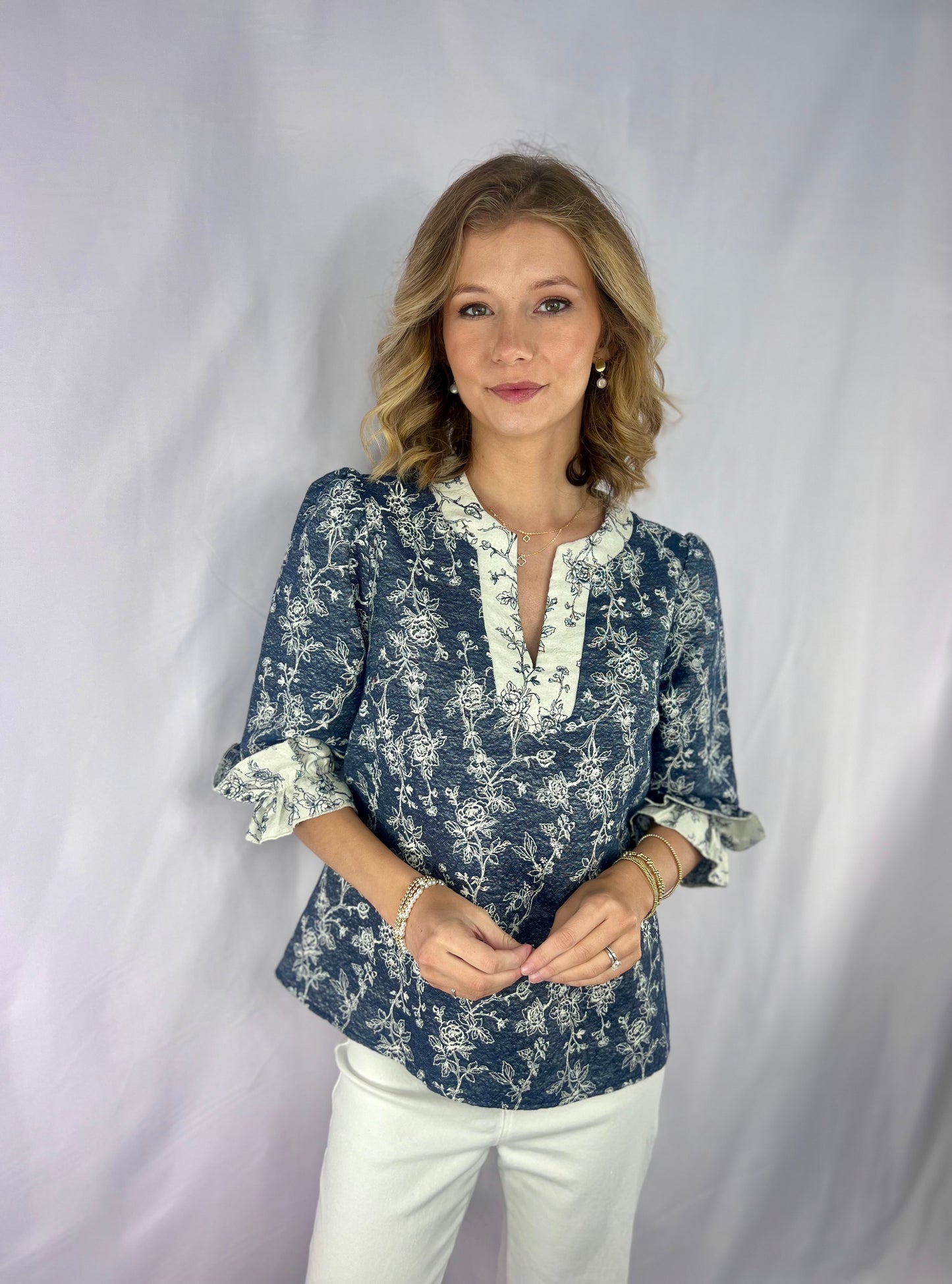 The Bluebell Ruffle Blouse
