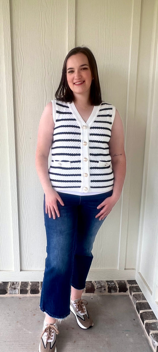Meet Me in Paris Stripe Vest