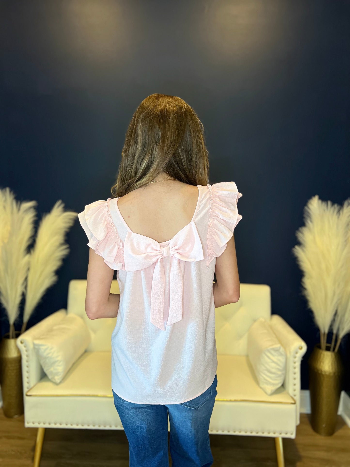 The Blush Belle Ruffle Top