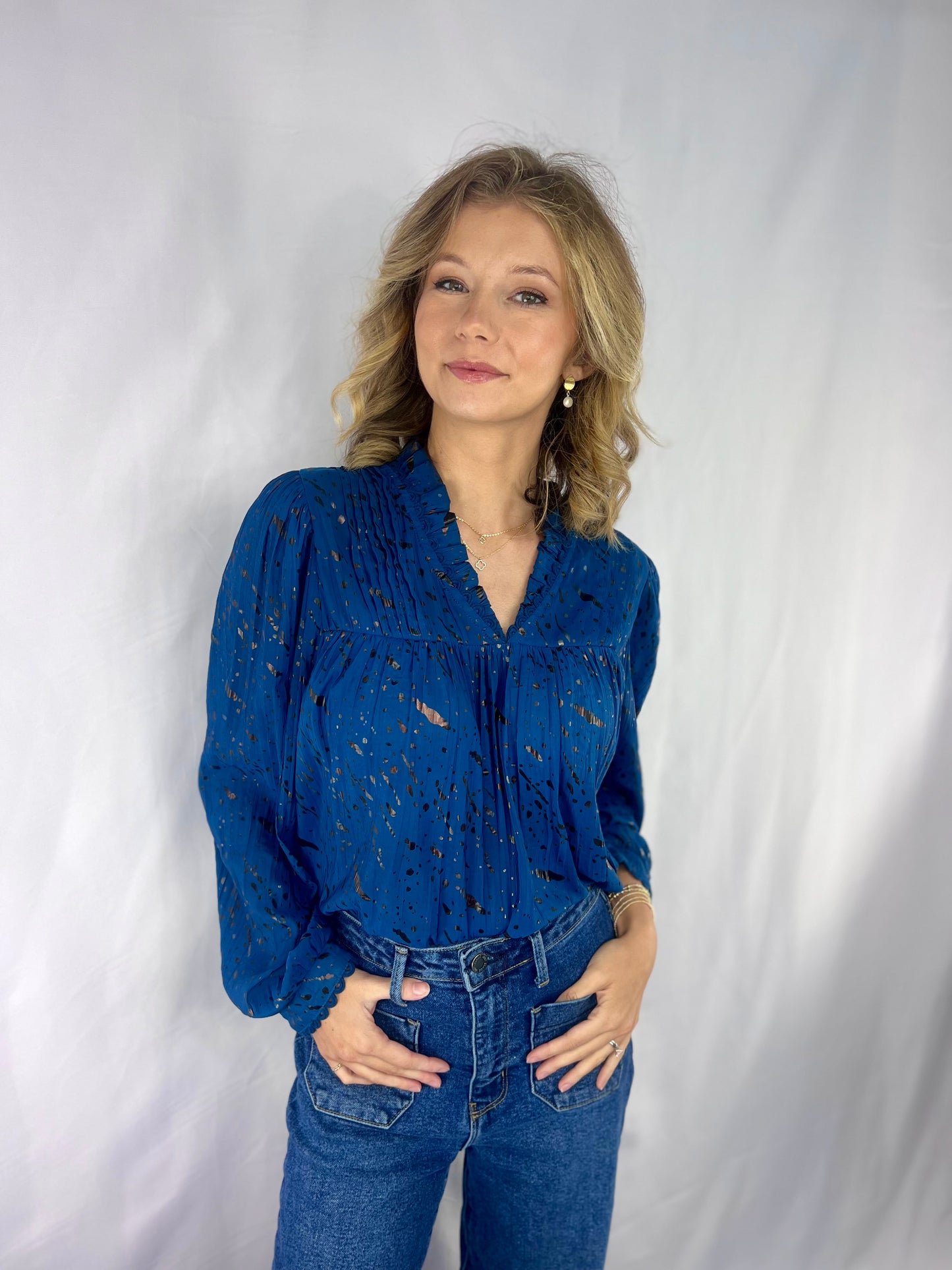 The Midnight Meadow Blouse