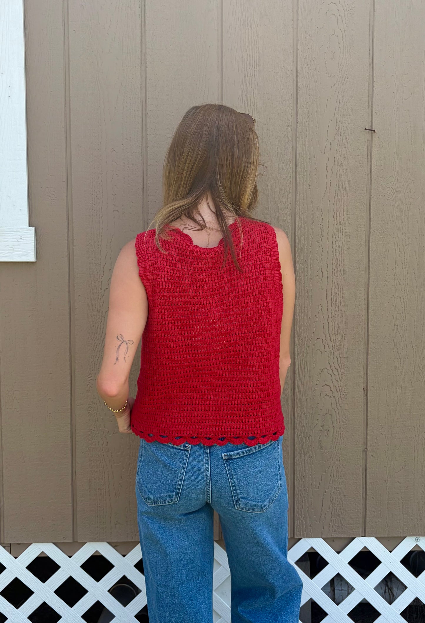 Cherry Crochet Tank