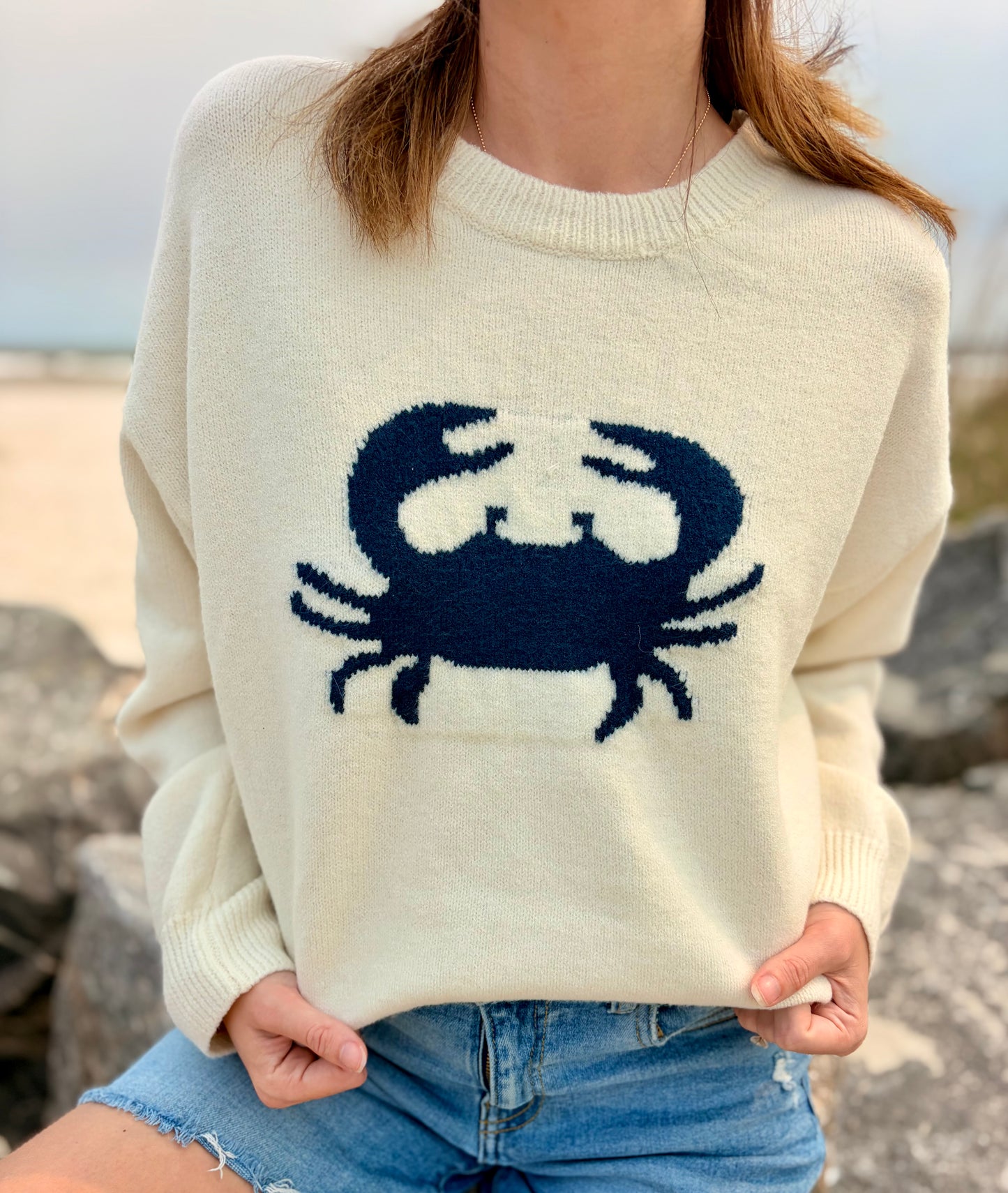 The Harbor Bay Crab Knit Sweater