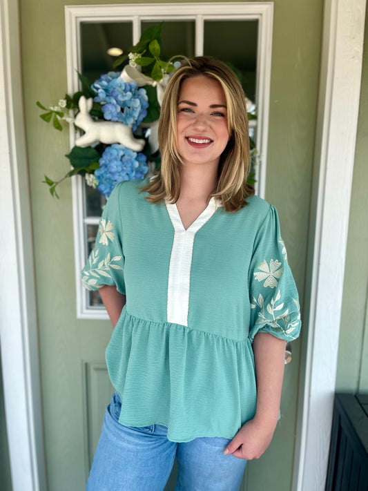 The Garden Babydoll Blouse