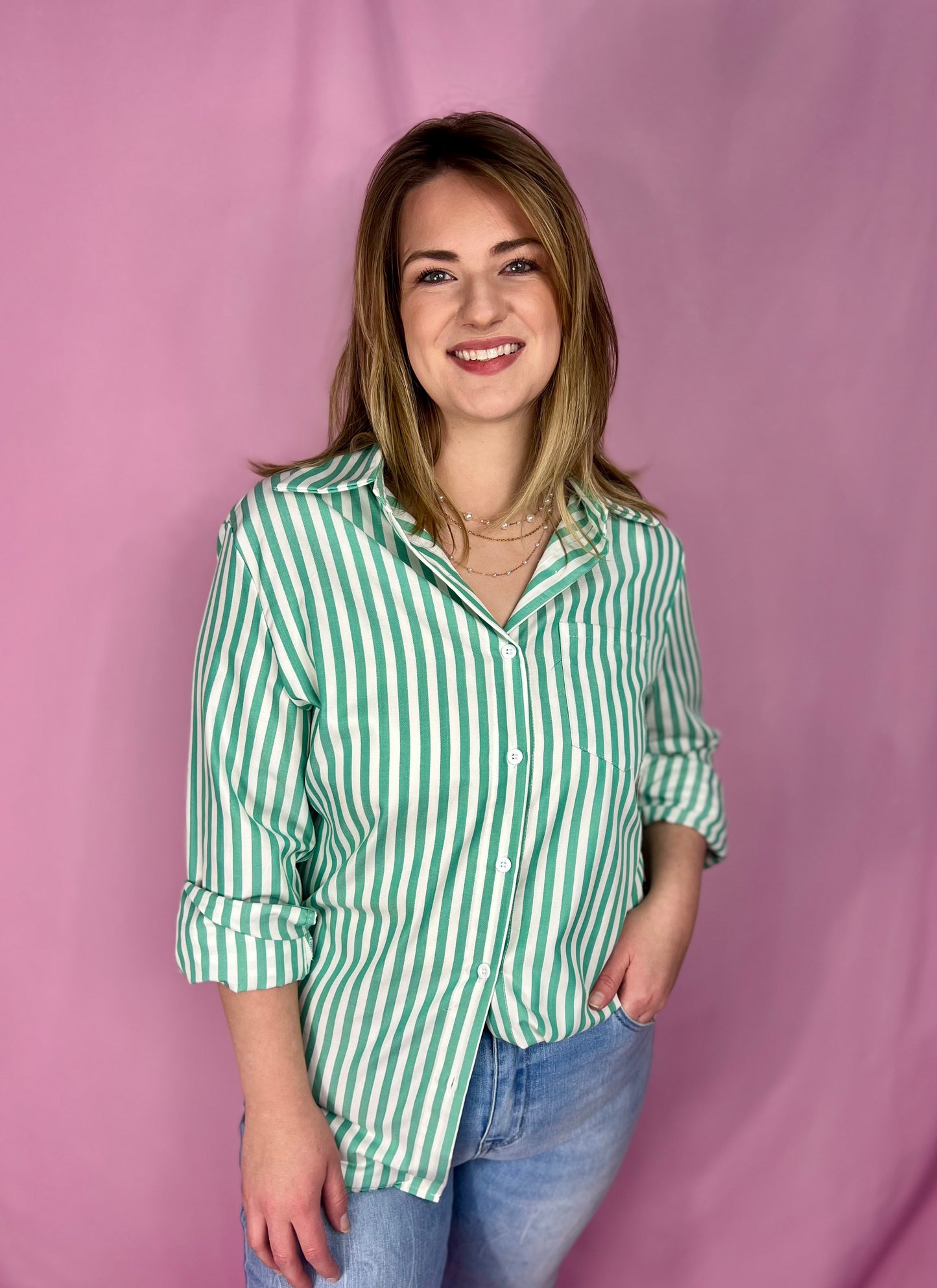 The Brielle Stripe Blouse
