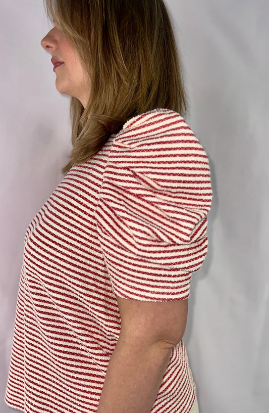 The Rosie Puff Sleeve Stripe Top