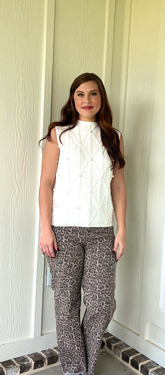 Mother of Pearl Knit Tank