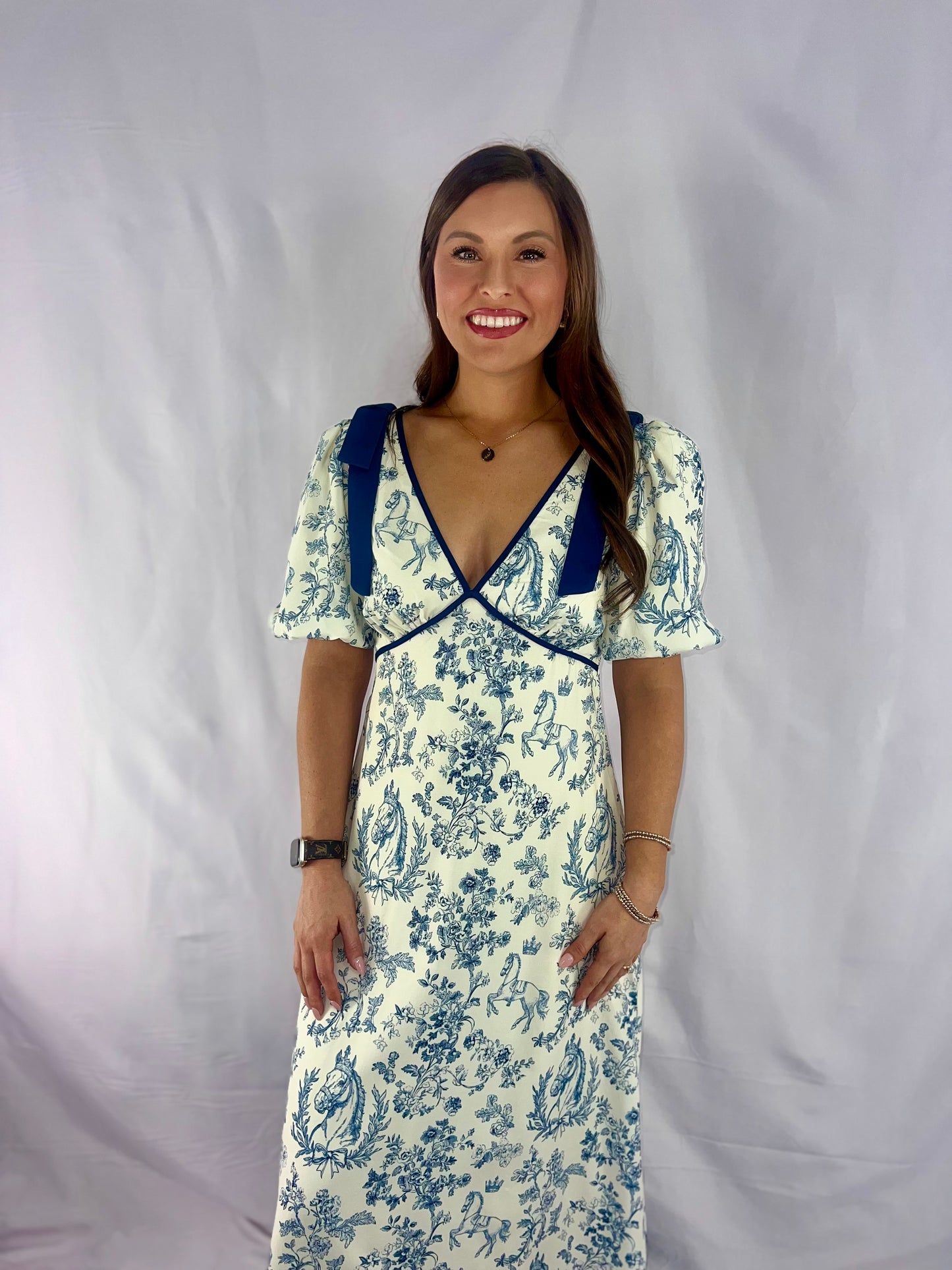 The Penelope Toile Maxi Dress