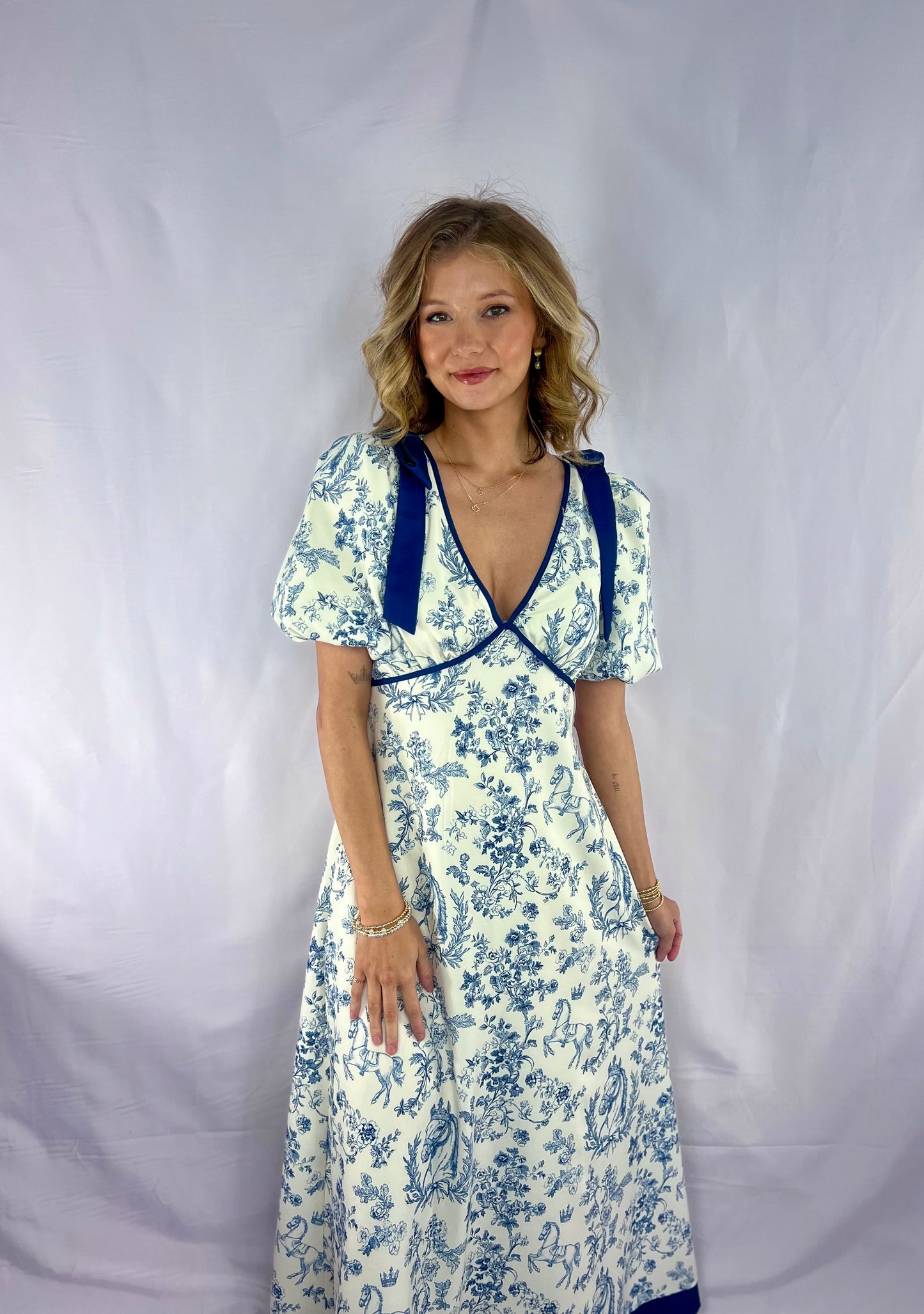 The Penelope Toile Maxi Dress