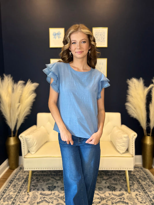 The Stella Ruffle Sleeve Top