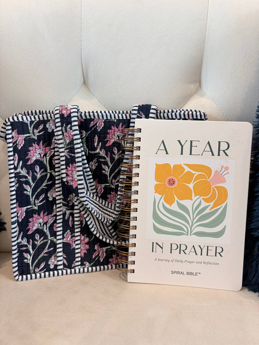 The Navy Garden Bible Bag