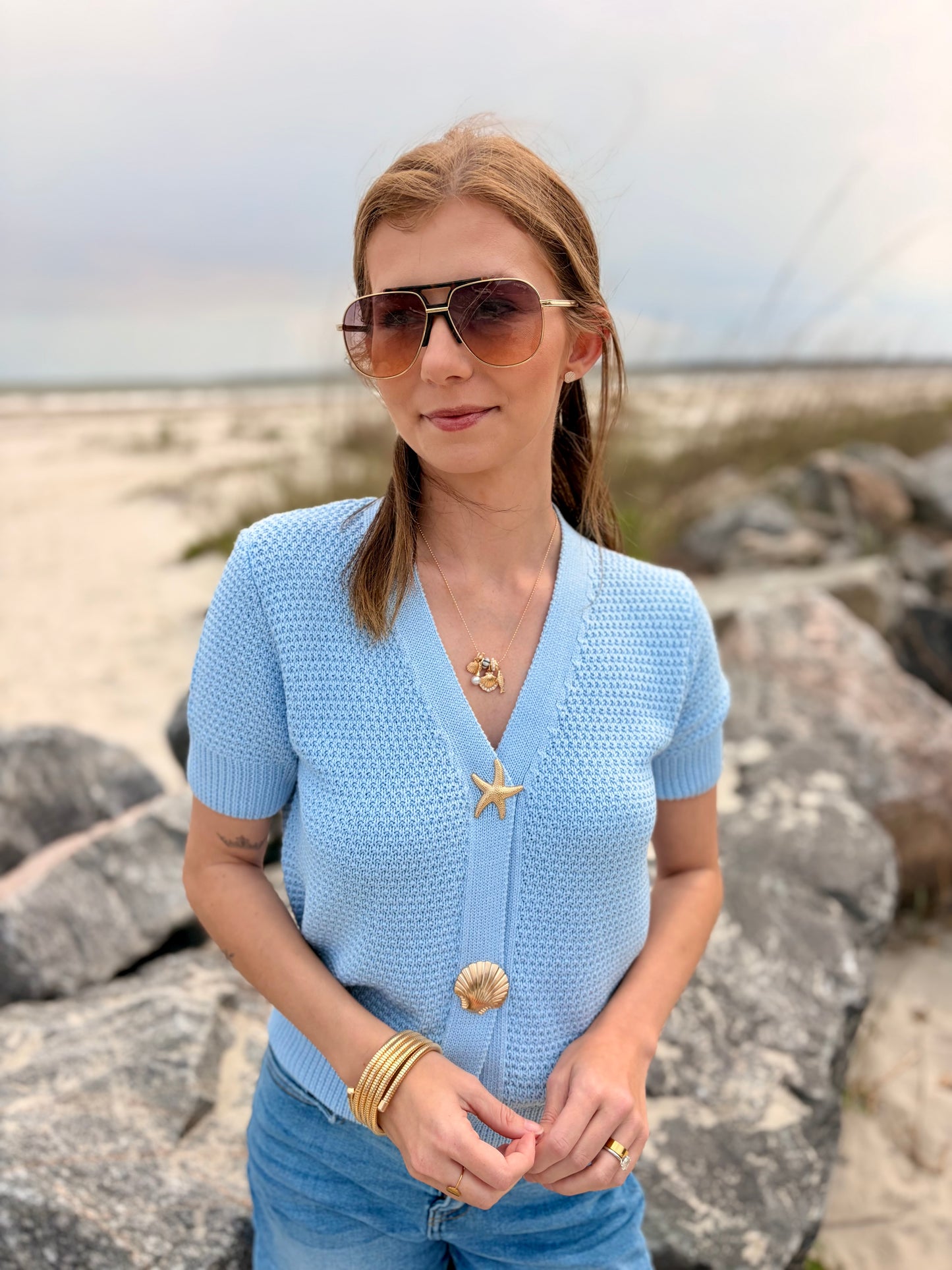 The Seaside Pearl Knit Cardigan