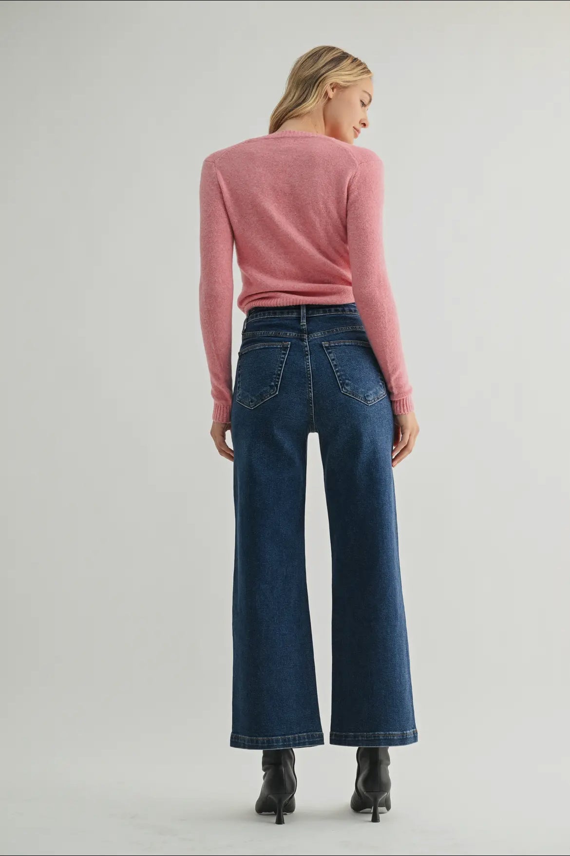 The Dark Denim Wide Leg Jeans